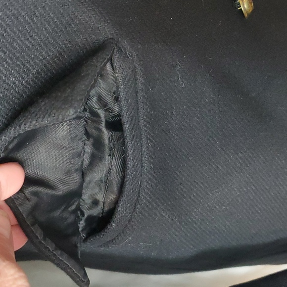 Zara Woman black double breasted buttoned pea coat on a size Medium - Picture 2 of 8